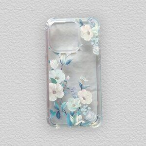 iPhone 15 Pro transparent floral phone case NEW
